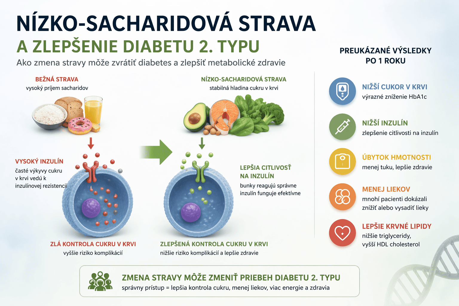 Nízko-sacharidová strava môže zlepšiť diabetes 2. typu