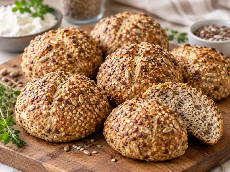 Low-carb semienkové buchty s tvarohom