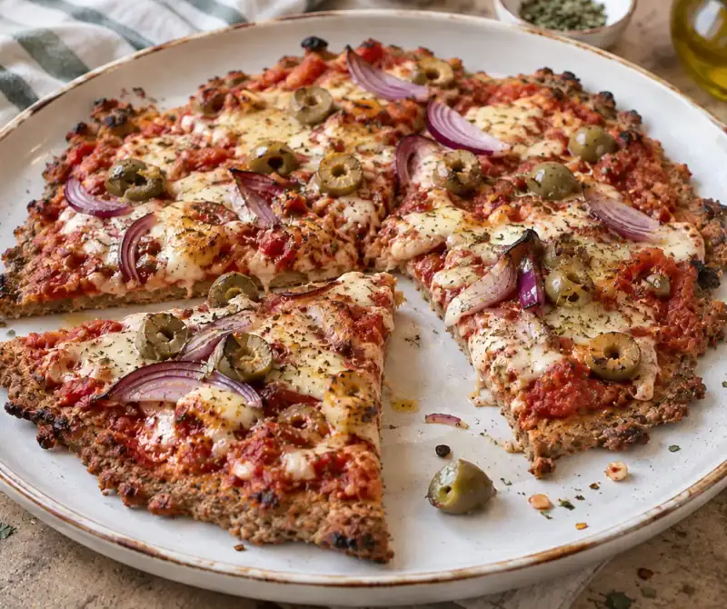 Low-carb mäsová pizza