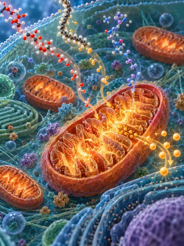Mitochondrie v bunke a energetický metabolizmus živín